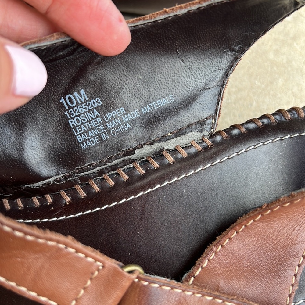 Naturalizer Rosina Comfy Boho Brown Leather Strap Sandal. Size 10 - Picture 8 of 12